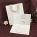 Ivory Invitation with Hand Bag Foiling Business Card Wedding Invitation Customized 